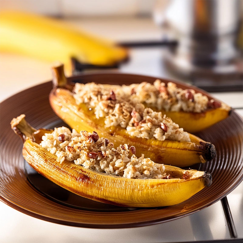 PLÁTANOS DORAL RELLENOS DE AVENA